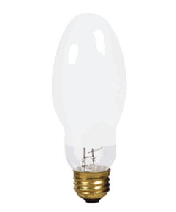 Satco S4377 Satco H38AV-100DX 100 Watt ED17 E26 Medium Base Deluxe Coated 3900K Universal Operating Position H38 ANSI Mercury Vapor Light Bulb