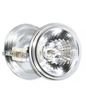 Satco S4696 Satco 100AR111/WFL45 100 Watt 12 Volt AR111 G53 Base Wide Flood 45 Degree Halogen Aluminum Reflector Lamp