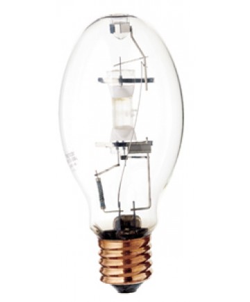 Satco S4251 Satco MP200/V/UVS/PS 200 Watt ED28 EX39 Mogul Base Pulse Start Clear 4000K Metal Halide Light Bulb