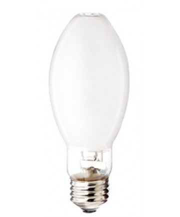 Satco S4847 Satco MP50/C/U/UVS/3K/PS 50 Watt EDX17 E26 Medium Base Pulse Start Coated Open Fixture Metal Halide Light Bulb