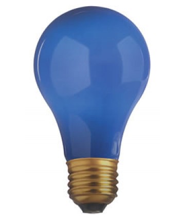 Satco S4981 Satco 40A/B 40 Watt Ceramic Blue Incandescent Light Bulb