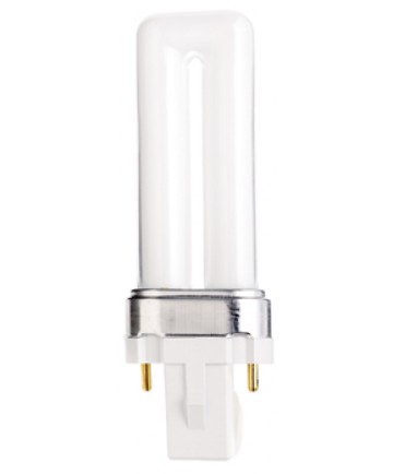 Satco S6700 Satco CF5DS/827 5 Watt T4 120V 2-Pin Dulux S Compact Fluorescent Light Bulb (CFL)