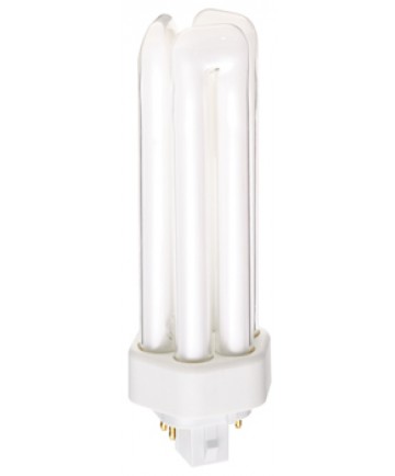 Satco S6750 Satco CF32DT/E/IN/830 32 Watt 120 Volt T4 Triple Tube GX24q-3 4 Pin Base Electronic 3000K Compact Fluorescent Light Bulb (CFL)