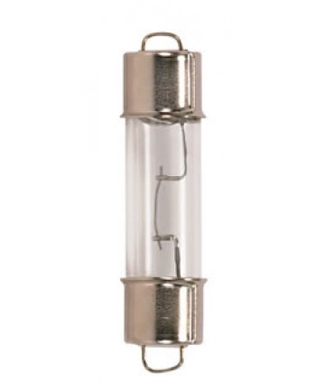 Satco S6906 Satco 12.42 Watt (0.97 Amp) 12.8 Volt T3 DE Cap Base Festoon Clear Miniature Light Bulb