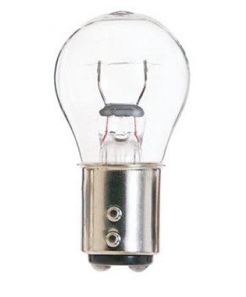 Satco S6958 Satco 2.1 Amp 12.8 Volt S8 Double Contact Index Base Amber Miniature Light Bulb