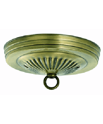 Satco S70/053 Satco S70-053 Antique Brass Finish Ribbed Canopy