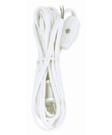 Satco S70/106 Satco S70-106 8' white SPT-1 Lamp cord set
