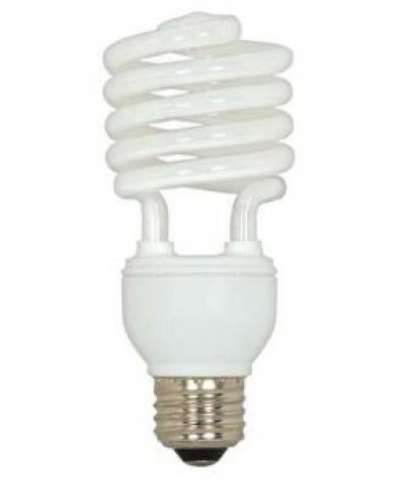 Satco S5403 Satco 20 Watt 120 Volt T2 Ultra Mini Spiral E26 Medium Base 5000K 10,000 Hour Eco-Friendly Compact Fluorescent Light Bulb (CFL)