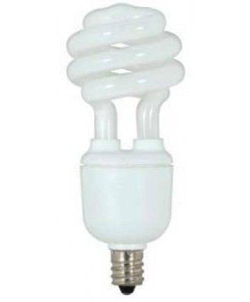 Satco S7265 Satco 5 Watt 120 Volt T2 Ultra Mini Spiral E12 Candelabra Base 4100K 10,000 Hour Eco-Friendly Compact Fluorescent Lamp (CFL)