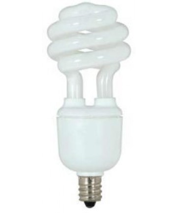 Satco S7266 Satco 5 Watt 120 Volt T2 Ultra Mini Spiral E12 Candelabra Base 5000K 10,000 Hour Eco-Friendly Compact Fluorescent Lamp (CFL)