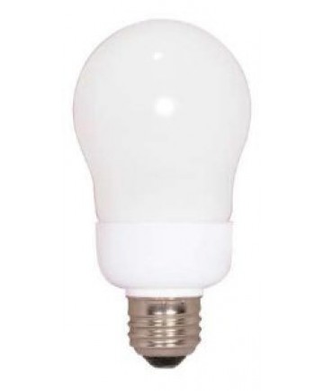 Satco S5571 Satco 9 Watt 120 Volt A19 E26 Medium Base 5000K 10,000 Hour Eco-Friendly A-Type Compact Fluorescent Light Bulb (CFL)