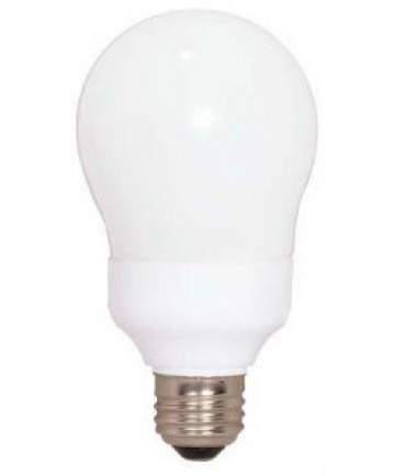 Satco S5574 Satco 11 Watt 120 Volt A19 E26 Medium Base 5000K 10,000 Hour Eco-Friendly A-Type Compact Fluorescent Light Bulb (CFL)