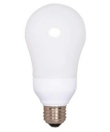 Satco S7292 Satco 15 Watt 120 Volt A19 E26 Medium Base 4100K 10,000 Hour Eco-Friendly A-Type Compact Fluorescent Lamp (CFL)