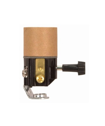 Satco 90/1153 3-Way Turn Knob E26 Socket, 250 V, 250 W
