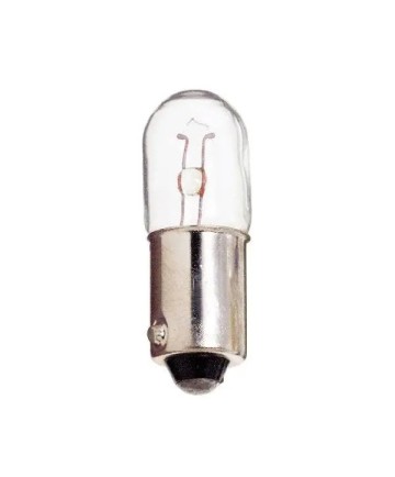 Satco S7824 Satco 0.95 Watt (0.15 Amp) T3-1/4 6.3 Volt Miniature Bayonet Base 5000 Hours Clear Miniature Light Bulb