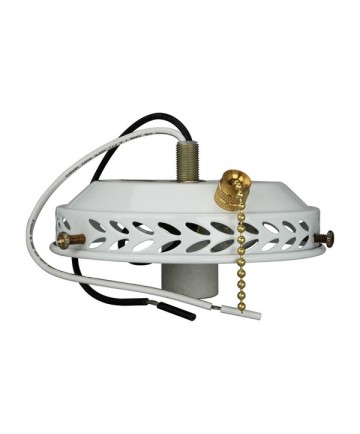 Satco SF77/461 Satco SF77-461 White Finish 4 inch Wired Fan Light Holder 