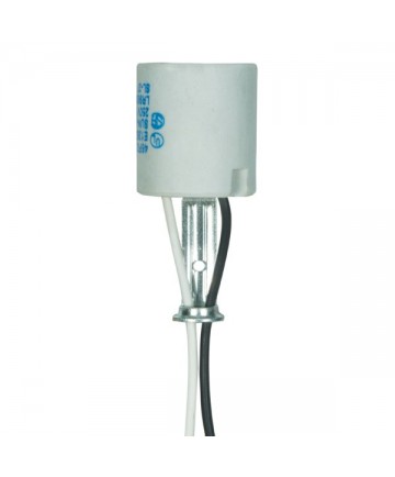 Satco|Nuvo 80/1224 | Satco Porcelain Keyless Medium Base Socket E26 with18 inch Leads