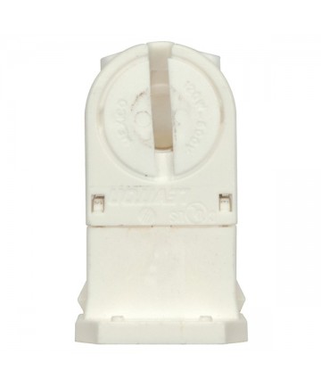 Satco 80/2167 80-2167 Satco 120W-600V T-5 Lampholder Slide-On Rotary Tall Minature Bi-Pin Snap-In 1-1/2''H x 0-5/8''W x 0-3/4''D White High Output