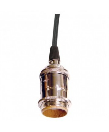 Satco 80/2283 Polished Nickel Pendant Light Socket Medium Base Lamp Holder