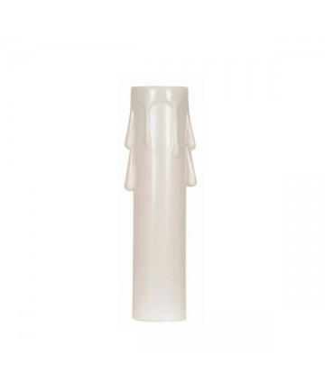 Satco 90/1260 Satco 90-1260 4" White Plastic Drip Candelabra Candle Cover