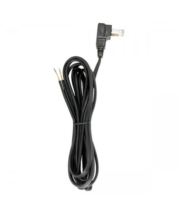 Satco|Nuvo  90/2321 | Satco Black Lamp Light Cord Set 8 Foot 18/2 SPT-2 105C Flat Molded Plug