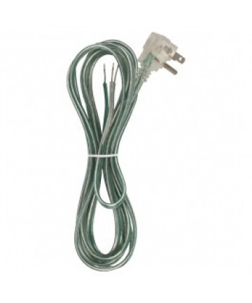 Satco 90/2436 Flat Plug Cord Set 18/3 Clear Green Ground 10 Ft