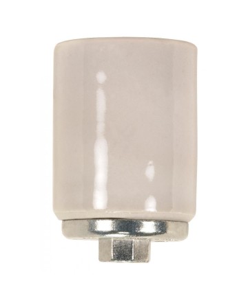 Satco 90/429 Keyless Porcelain Mogul Base Socket E39 With Metal 1/4 IP Cap