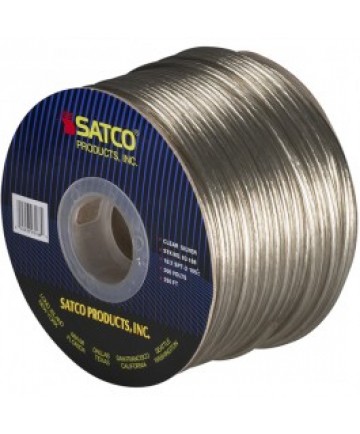 Satco 93/168 Satco 93-168 18/2 SPT-2 105C 250FT Clear Silver Bulk Lamp Cord Replacement