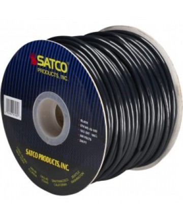 Satco 93/182 Pendant Cord 18/3 SVT 105C Pulley Cord 250FT/Spool Black Bulk Wire