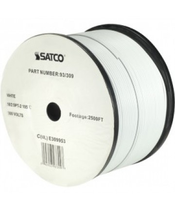 Satco 93/309 Satco 93-309 White 2500FT 18/2 SPT-2 105C Wire Reel