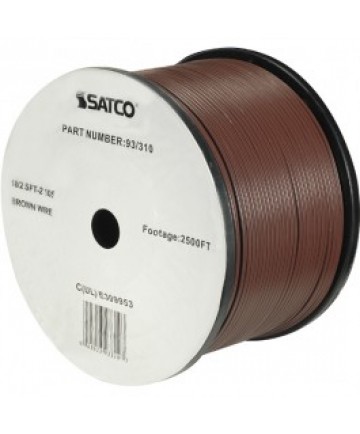 Satco 93/310 Satco 93-310 Brown 2500FT 18/2 SPT-2 105C Wire Reel