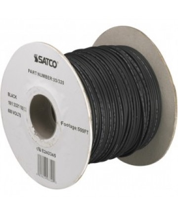 Satco 93/320 93-320 Satco Black 500' feet Lighting Wire Spool