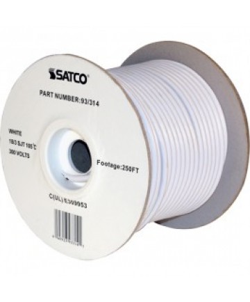 Satco 93/314 Satco 93-314 18/3 SJT 105C Pulley Cord 250FT White Spool Wire