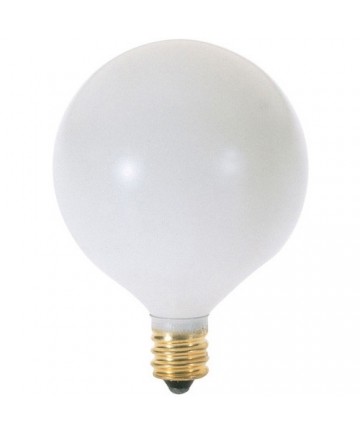 Satco S3825 25G16.5/W 25 Watt 120 Volt G16.5 Candelabra Satin White Bulb