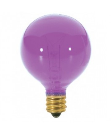 Satco S3837 Satco 10G12.5/PK 10 Watt 120 Volt G12.5 Candelabra Base Pink Globe Light Bulb
