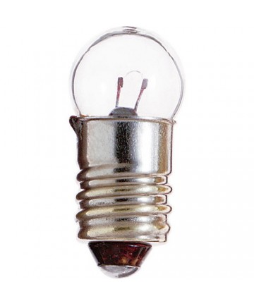 Satco S6937 Satco 0.77 Watt (0.15 Amp) 5.1 Volt G4.5 Miniature Screw Base Clear Miniature Light Bulb