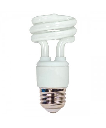 Satco S7214 Satco 11 Watt 120 Volt T2 Ultra Mini Spiral E26 Medium Base 2700K 10,000 Hour Eco-Friendly Compact Fluorescent Light Bulb (CFL)