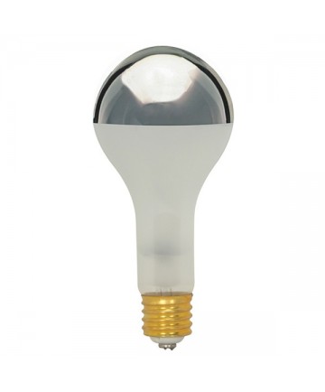  Satco S7982 300PS35/SB/IF 300 Watt PS35 130 Volt E39 Silver Bowl Frosted Incandescent Light Bulb