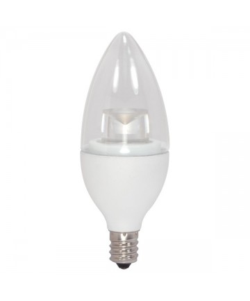 Satco S8950 | 3 Watt LED Candelabra Base 3000K 120 Volt Clear