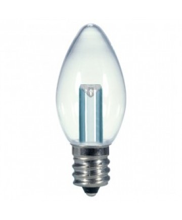 Satco S9156 | C7 LED Bulb 0.5 Watt Candelabra Base E12 2700K