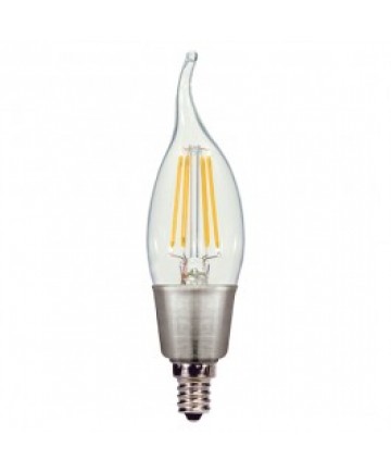 Satco S9574 4.5W CFC/LED/27K/120V Satco 4.5-Watt LED Candle 120-Volt