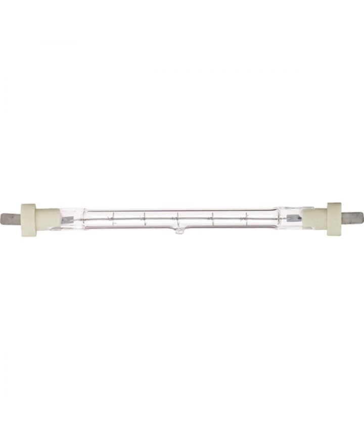 Satco S3180 300T3Q CL 300 Watt 120 Volt T3 Blade 145mm J Type Clear Halogen Light Bulb