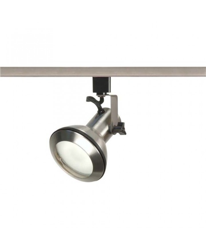Nuvo Lighting TH331 Track Lighting Brushed Nickel Euro Style Head PAR30 Halogen Track Lighting 120V Line Voltage Track Lighting