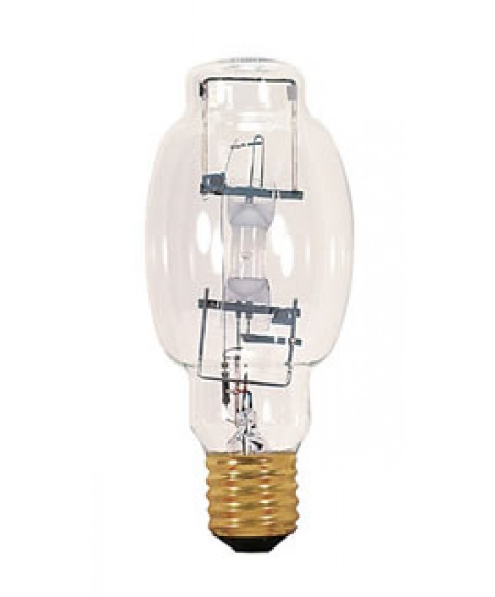 Satco S4386 Satco MP250 BU ONLY 250 Watt BT28 Mogul Base Clear ANSI M58 O 4000K Open Rated BU 15 10 000 Hour Metal Halide Light Bulb