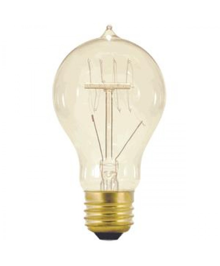 Satco S2412 Satco Light Bulbs 40A19 CL 120V 40 Watt Antique Vintage Light Bulb