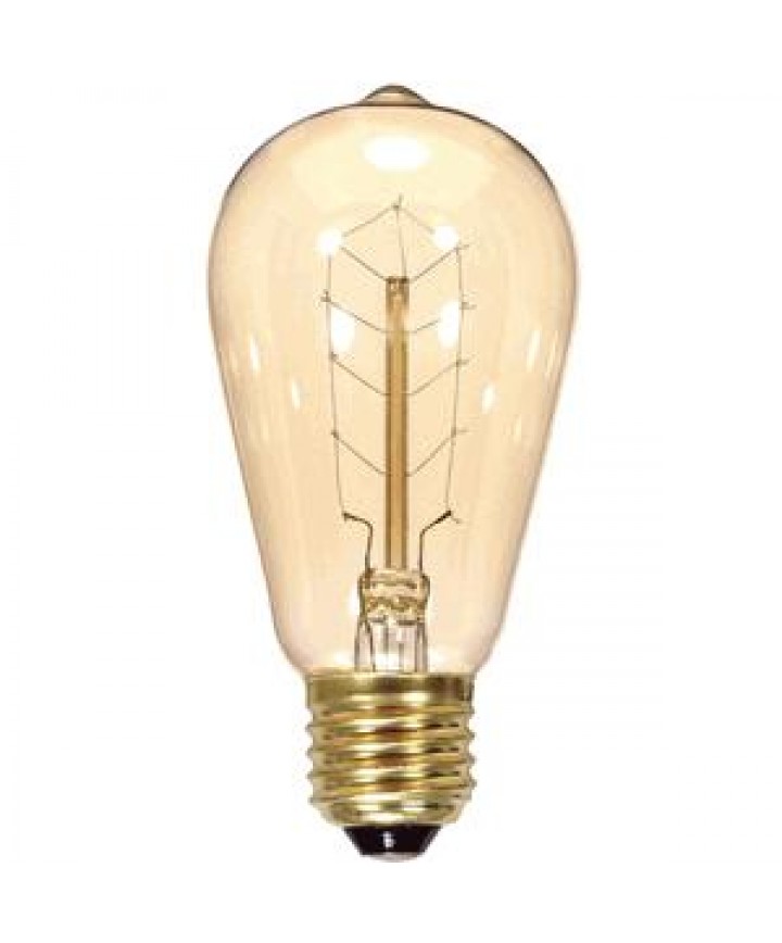 Satco S2414 Satco Light Bulbs 40ST19 CLEAR 9S 120V VINTAGE E26 Hairpin 40W Antique Light Bulb Style Antique Vintage Lamp