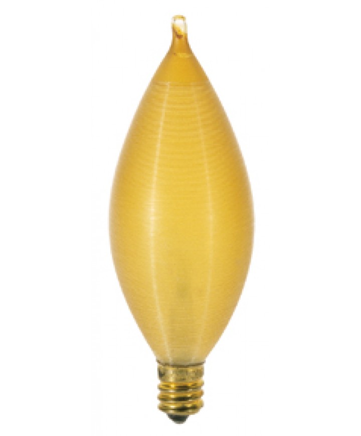 Satco S3406 Satco 25 Watt Spun Amber 120 Volt Candelabra Base