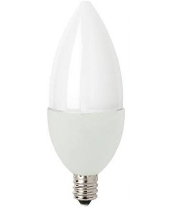 Candelabra Base TCP LED4E12B1127KF 2700 Kelvin Frosted 260 Lumens 25W Equal 120V 4W Dimmable LED Chandelier Bulb Straight Tip Candelabra Base TCP LED4E12B1127KF 2700 Kelvin Frosted 260 Lumens 25W Equal 120V 4W Dimmable LED Chandelier Bulb Straight Tip