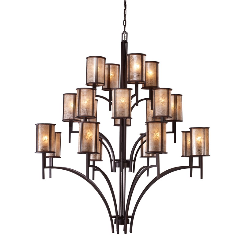 ELK Lighting 15037/8+8+4 Barringer 8+8+4 Light Chandelier in Aged