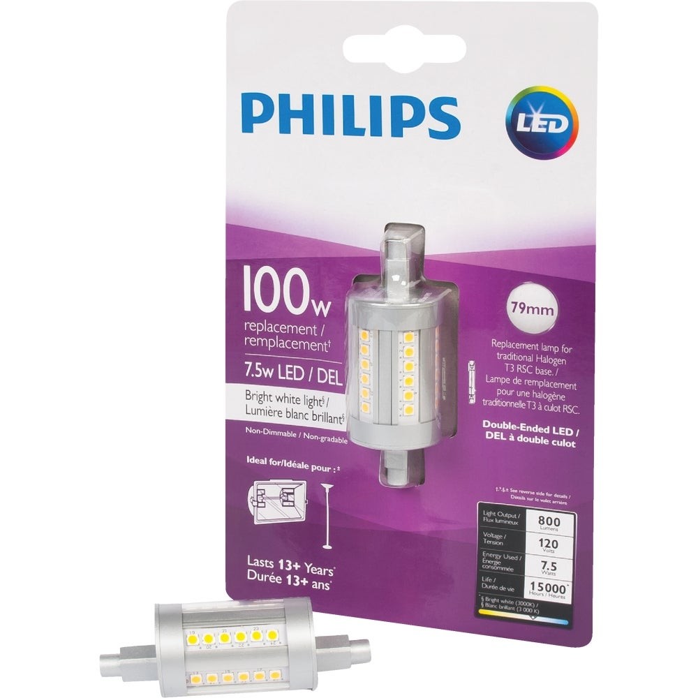 Philips Lighting Philips T3 Double-Ended Special Purpose Light Bulb R7S 7.5 Watts 120